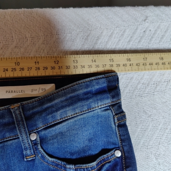 Pilcro & The Letterpress Anthropologie Womens Parallel Raw Hem Straight Jeans 29 - Picture 15 of 15